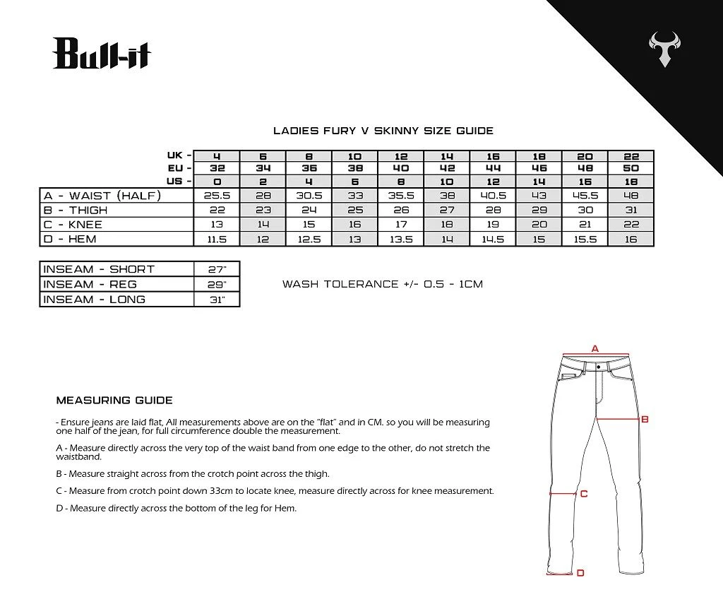 Bull-It Fury V Lady Jeggings Black Short 3 Bull-It Fury V Lady Jeggings Black Short - Afbeelding 3