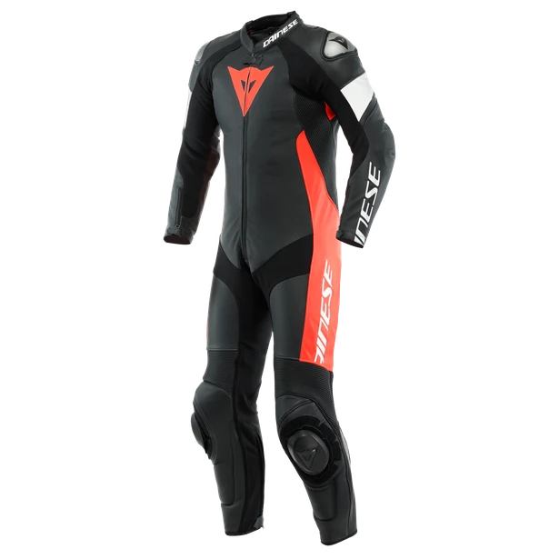 Dainese Tosa 1 Pcs Leather Suit Perf Black Fluo Red White 6 Dainese Tosa 1 Pcs Leather Suit Perf Black Fluo Red White - Afbeelding 6
