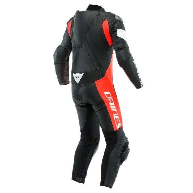 Dainese Tosa 1 Pcs Leather Suit Perf Black Fluo Red White 2 Dainese Tosa 1 Pcs Leather Suit Perf Black Fluo Red White - Afbeelding 2