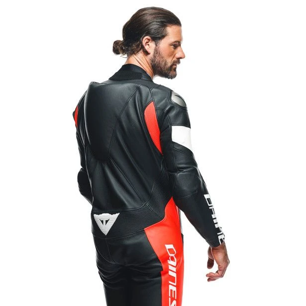 Dainese Tosa 1 Pcs Leather Suit Perf Black Fluo Red White 3 Dainese Tosa 1 Pcs Leather Suit Perf Black Fluo Red White - Afbeelding 3
