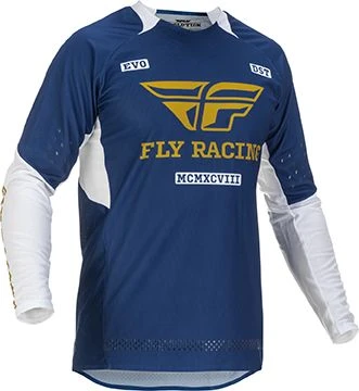 Fly Racing MX Jersey Evolution Navy White Gold 2 Fly Racing MX Jersey Evolution Navy White Gold - Afbeelding 2