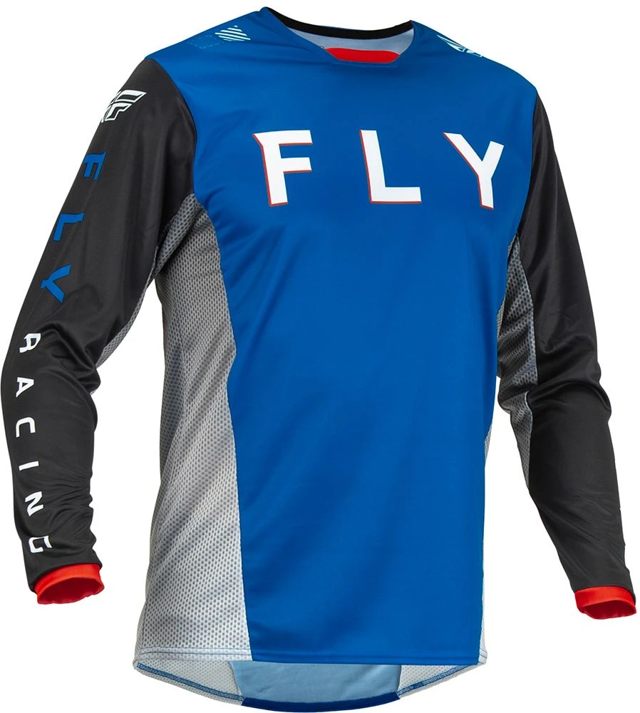 Fly Racing MX Jersey Kinetic Kore Blue Black 2 Fly Racing MX Jersey Kinetic Kore Blue Black - Afbeelding 2