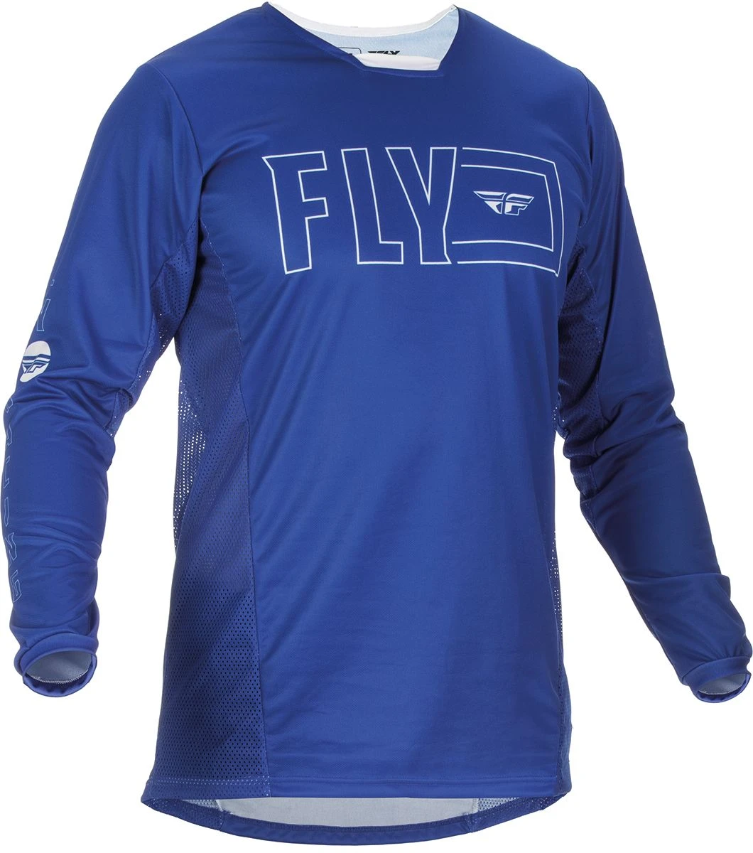 FLY Racing Kinetic Fuel Jersey Blue White 1 FLY Racing Kinetic Fuel Jersey Blue White