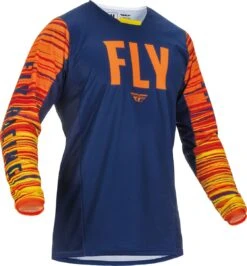 FLY Racing Kinetic Wave Jersey Navy Orange