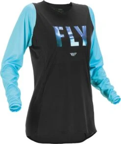 FLY Racing Women'S Lite Jersey Black Aqua